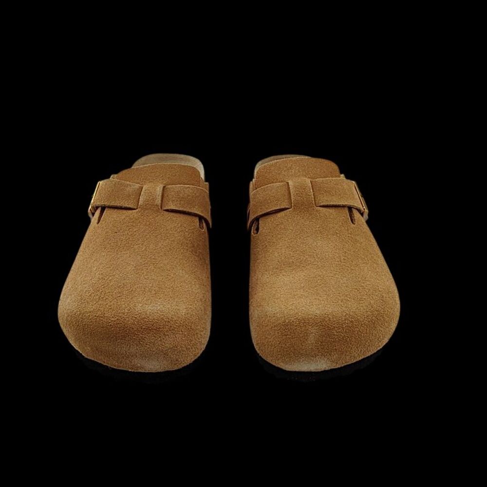 Quince Water Repellent Suede Clog Mule Pecan Shoes 10
